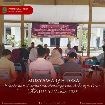 Penetapan APBDES 2026 Desa Ngentrong
